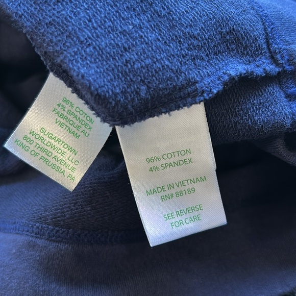 Lilly Pulitzer Skipper Popover Solid Navy Blue Pullover Half Zip Sz XS - Picture 7 of 10